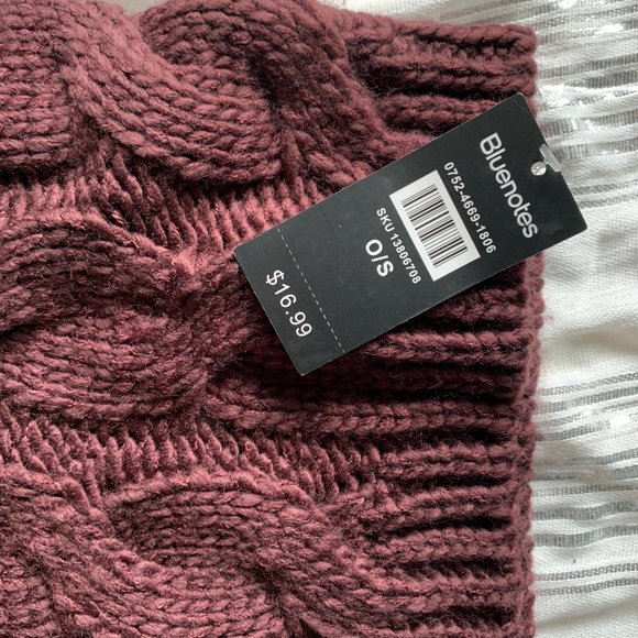 Burgundy Infinity Scarf - Picture 2 of 2